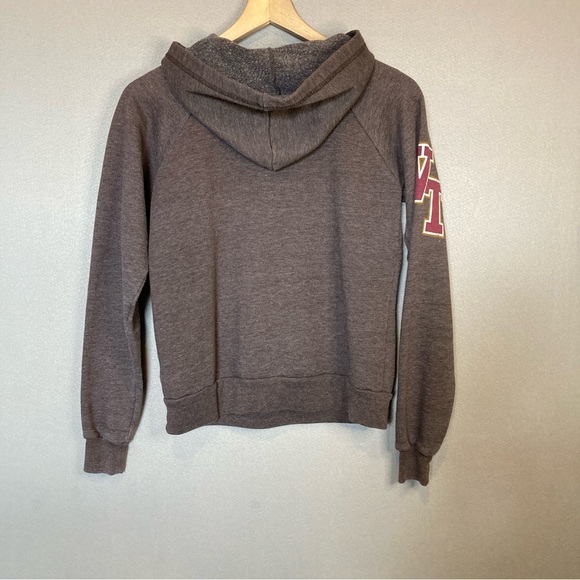 VIRGINIA TECH WOMEN'S HOODIE SWEATSHIRT, SZ- SM, BROWN w/LETTERING & EMBLEM - Picture 2 of 9